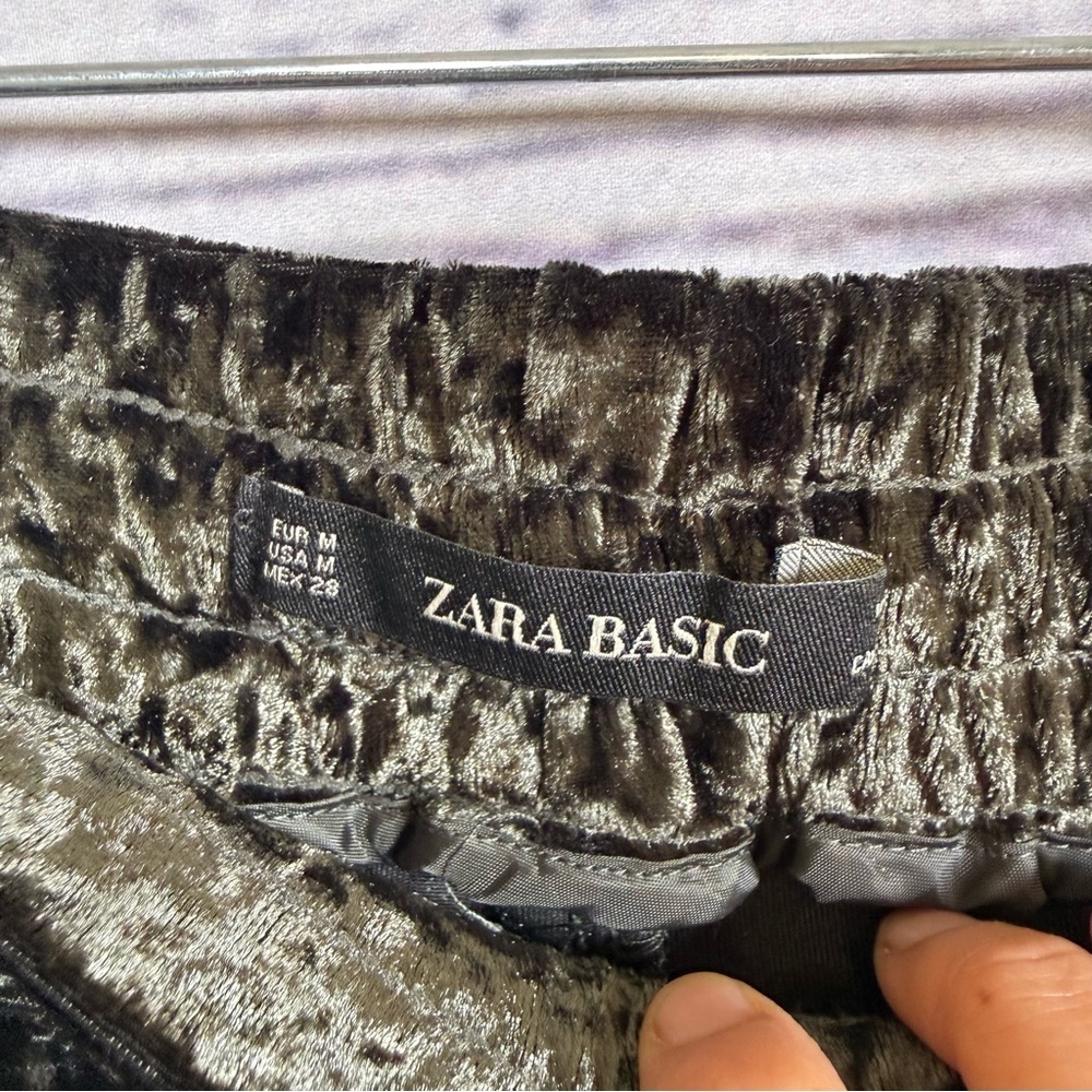 ZARA Womens Velour High Rise Jogger sweatpants Size M - Picture 5 of 13